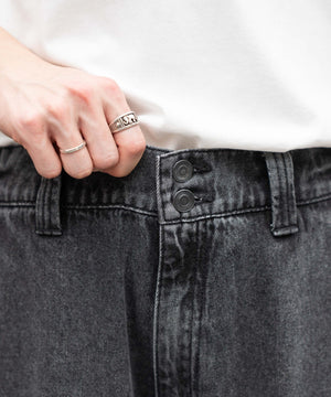 ローライズバギーフレアデニムパンツ