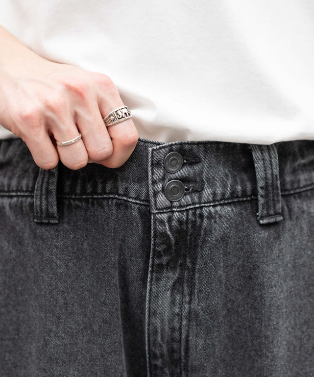 ローライズバギーフレアデニムパンツ