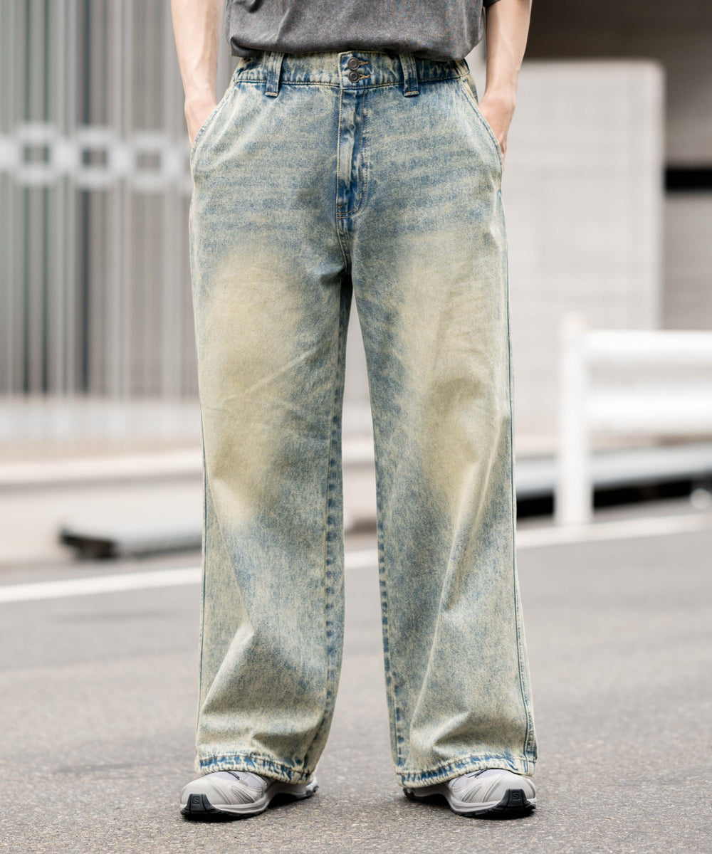 デニム淡加工 モデル：175cm L着用