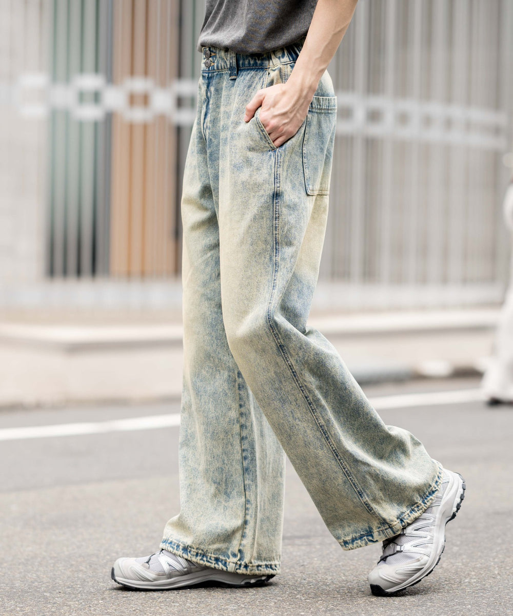 デニム淡加工 モデル：175cm L着用