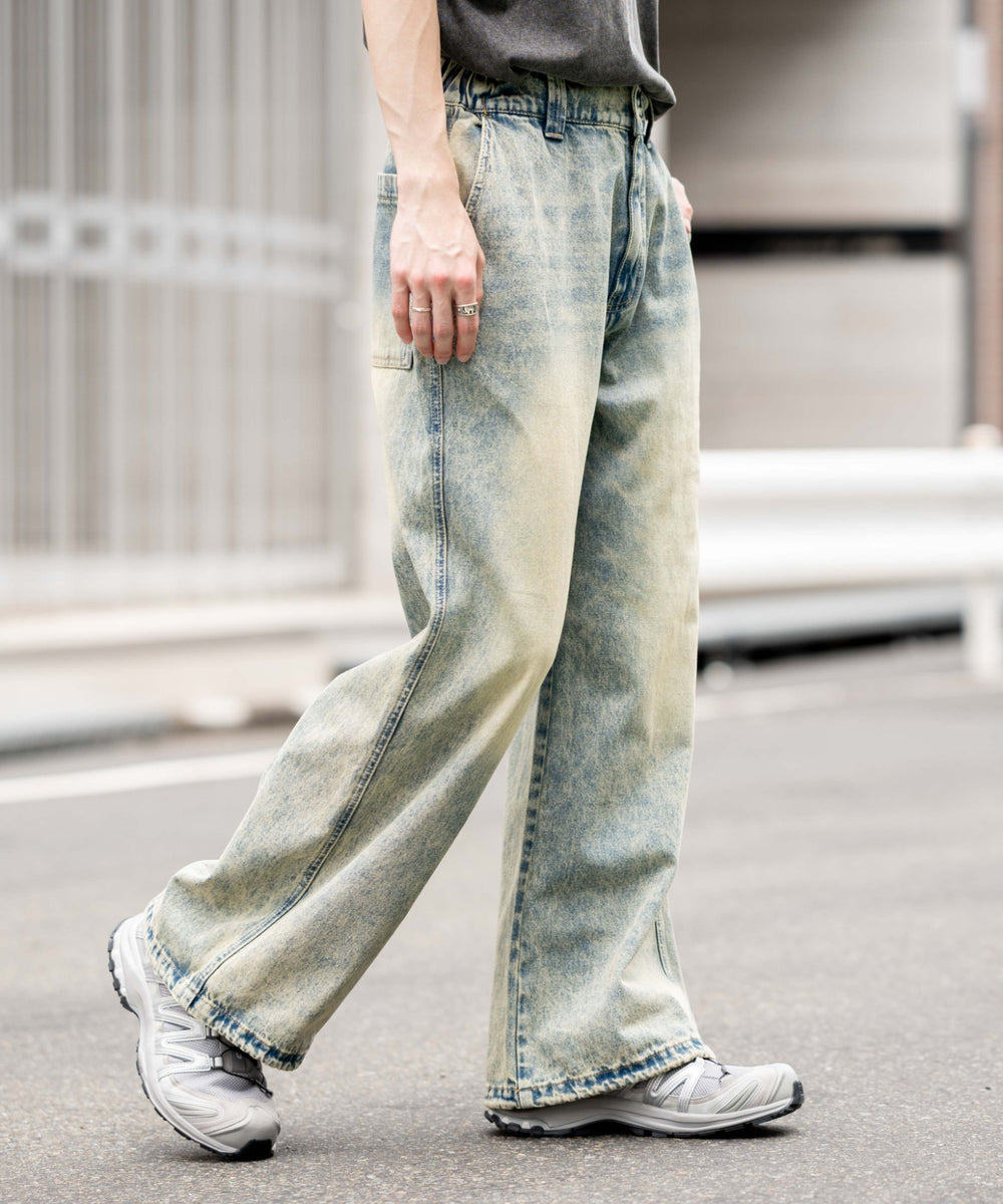 デニム淡加工 モデル：175cm L着用