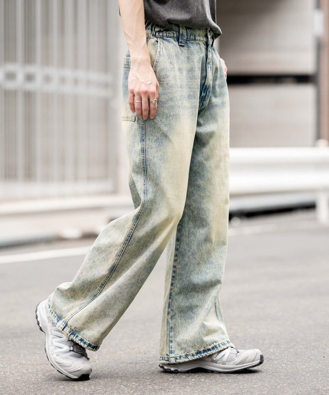 デニム淡加工 モデル：175cm L着用