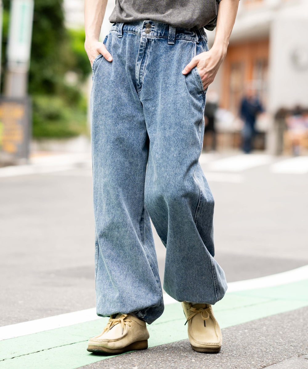 デニム中濃加工 モデル：175cm L着用