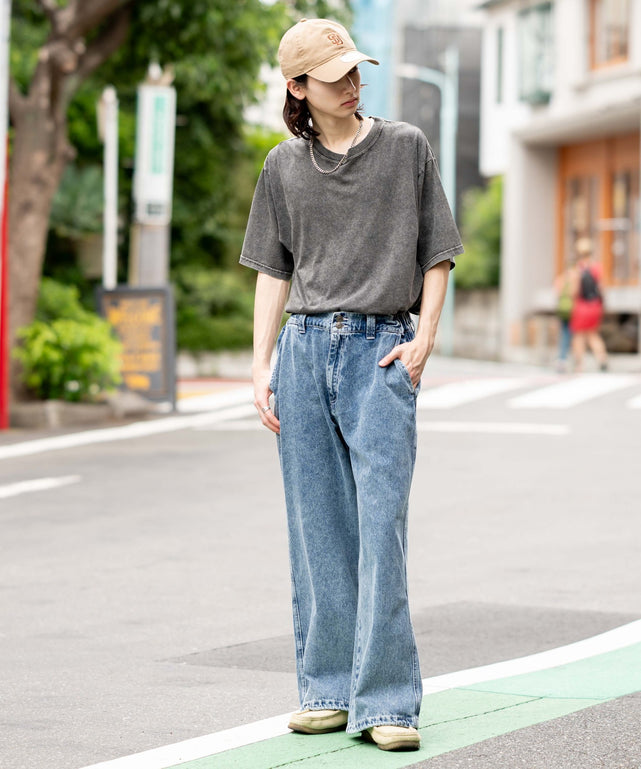 デニム中濃加工 モデル：175cm L着用