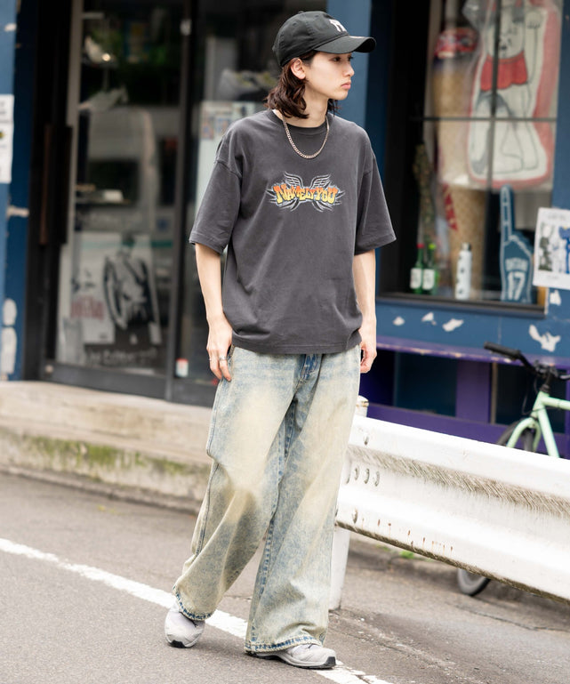 デニム淡加工 モデル：175cm L着用