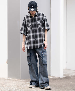 デニム淡加工 モデル：175cm L着用