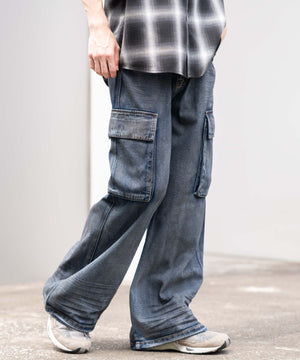 デニム淡加工 モデル：175cm L着用