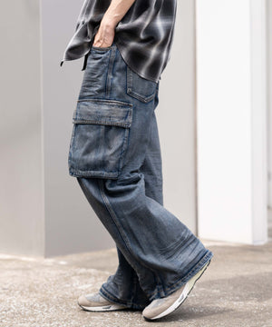 デニム淡加工 モデル：175cm L着用