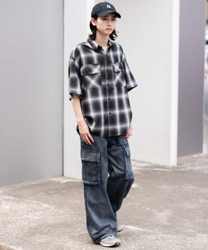 デニム淡加工 モデル：175cm L着用