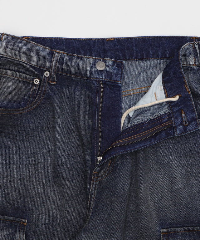 ローライズバギーフレアデニムカーゴパンツ