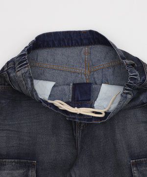 ローライズバギーフレアデニムカーゴパンツ