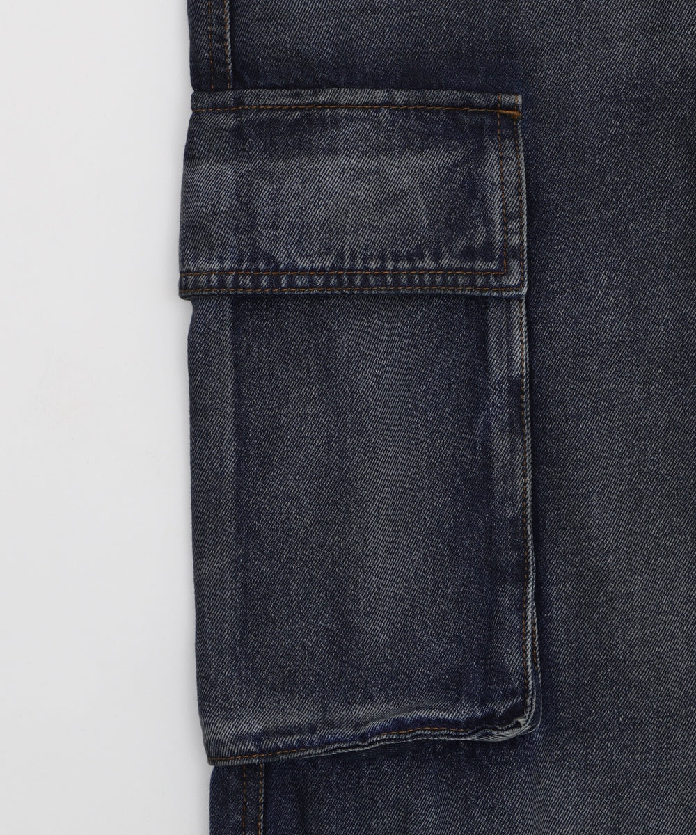 ローライズバギーフレアデニムカーゴパンツ