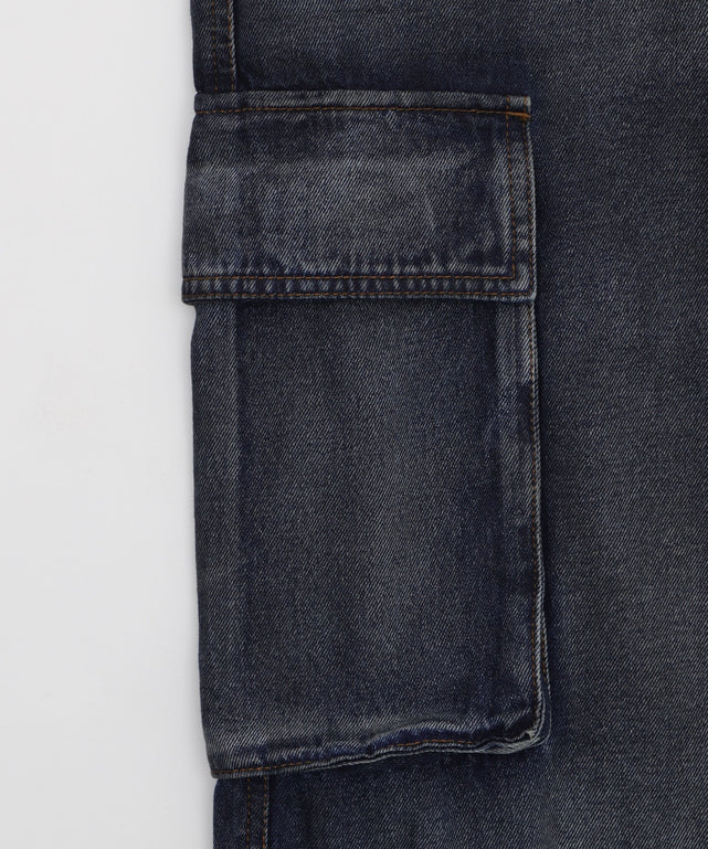 ローライズバギーフレアデニムカーゴパンツ