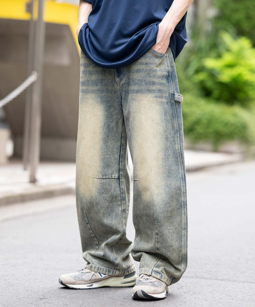 デニム淡加工 モデル：175cm L着用