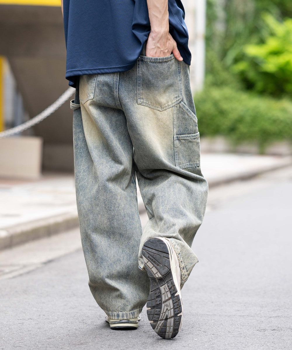 デニム淡加工 モデル：175cm L着用