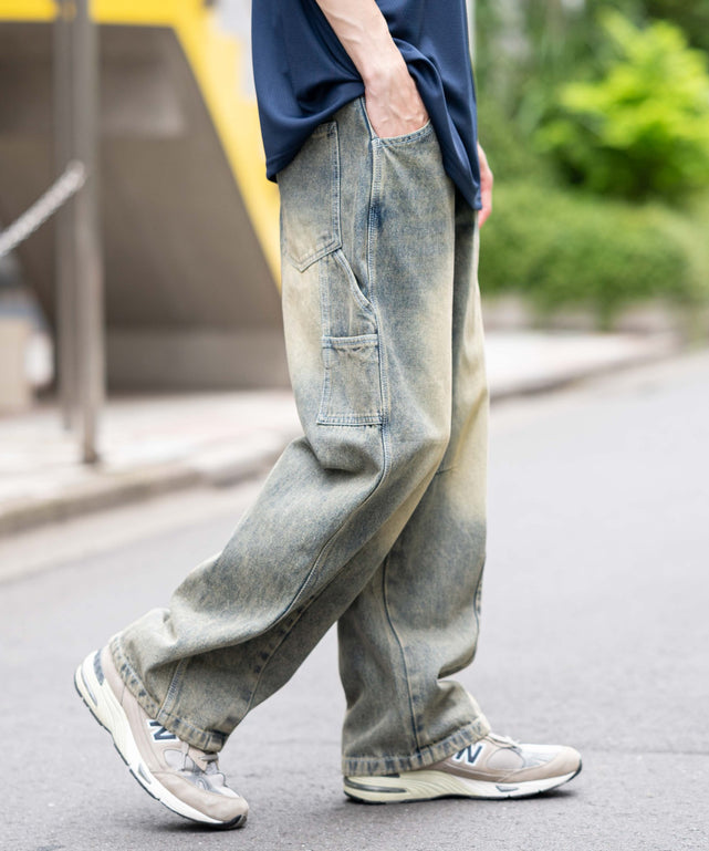 デニム淡加工 モデル：175cm L着用