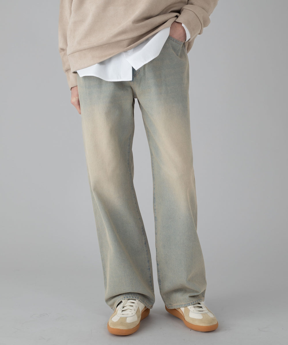 デニム淡加工 モデル：178cm L着用