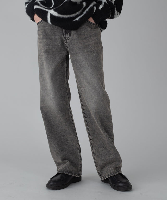 ストレートデニムパンツ/グレーソノタ モデル：178cm L着用