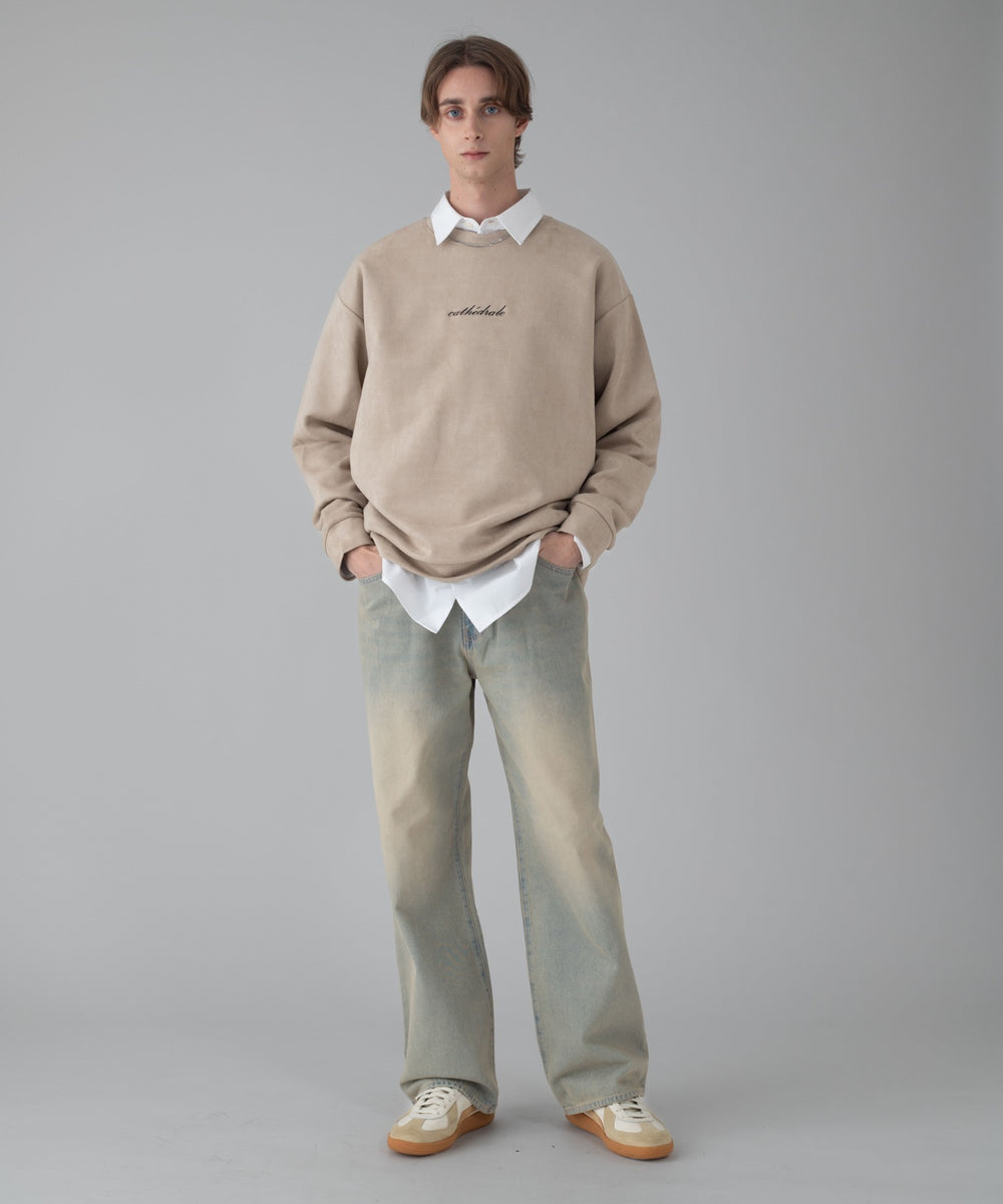 デニム淡加工 モデル：178cm L着用