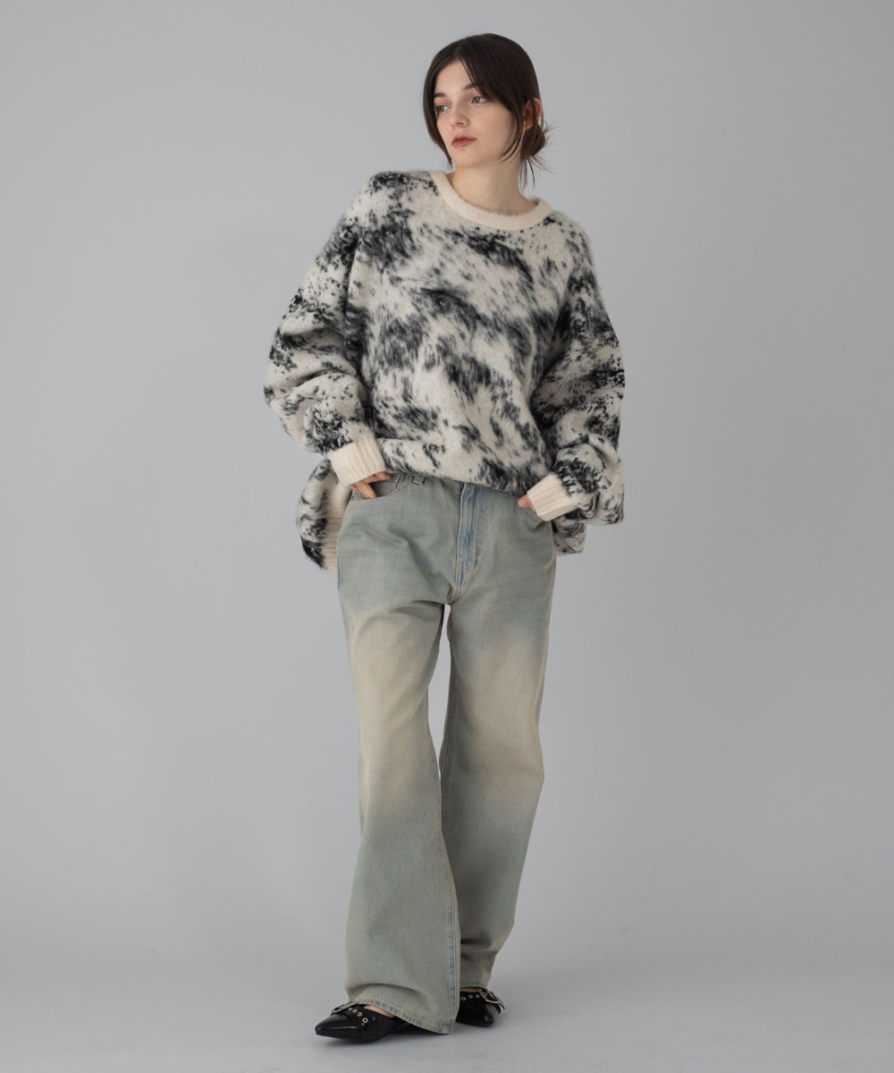 デニム淡加工 モデル：162cm M着用