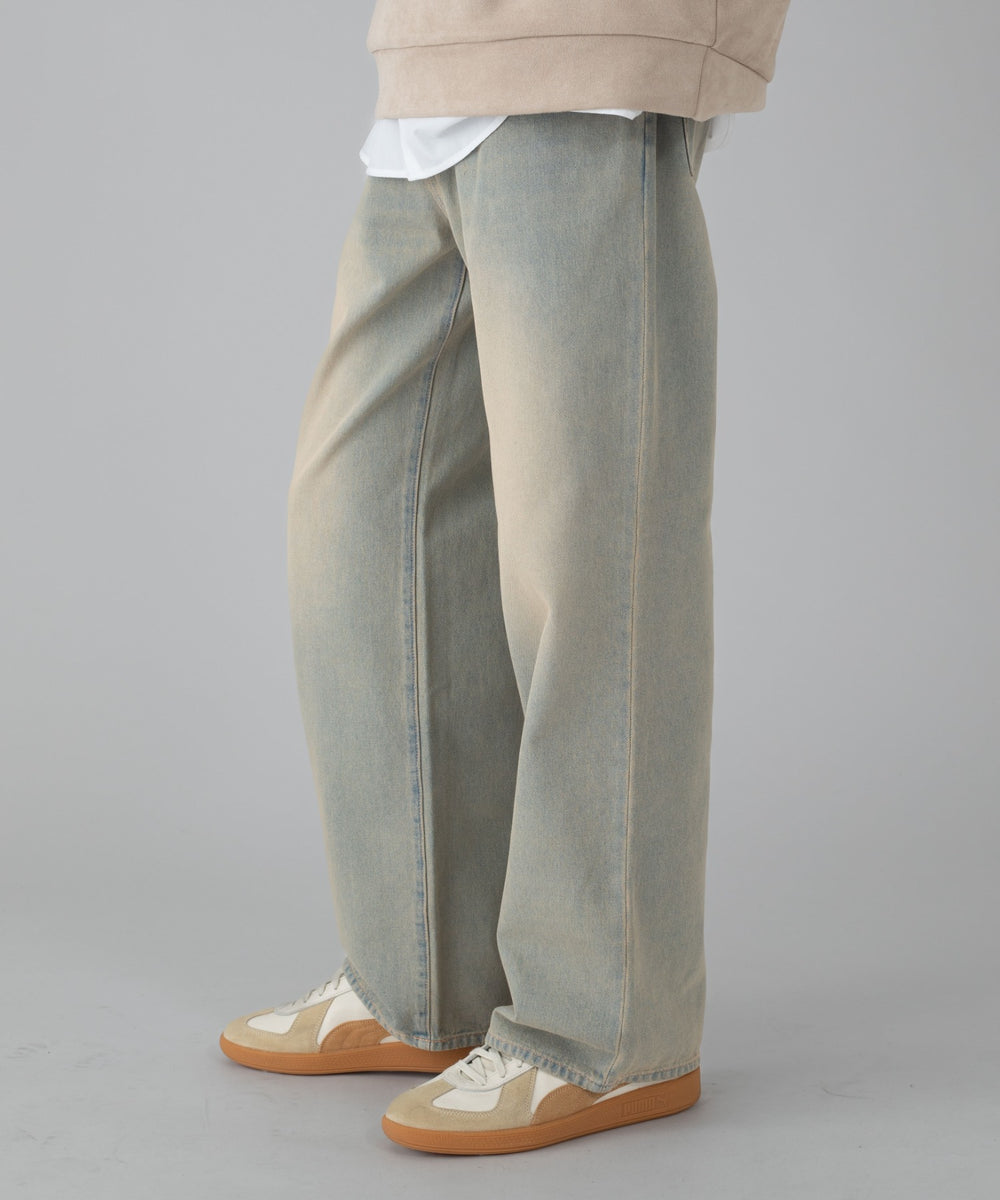  デニム淡加工 モデル：178cm L着用