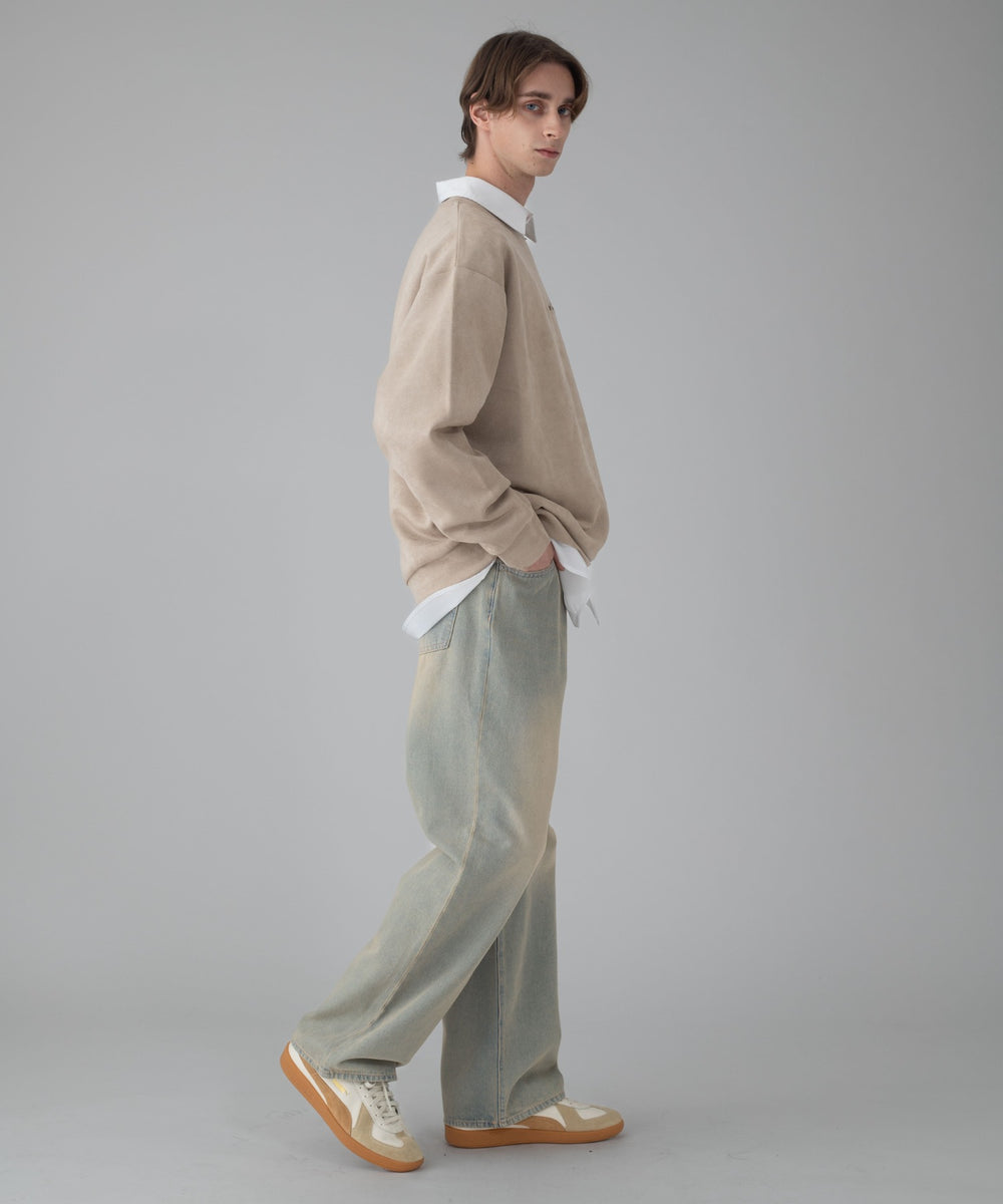 デニム淡加工 モデル：178cm L着用