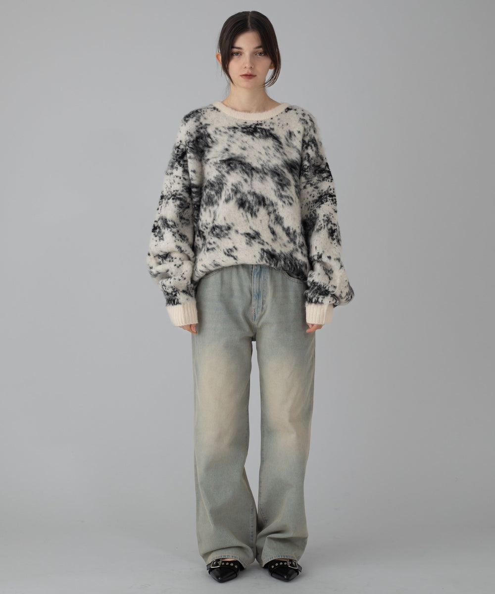 デニム淡加工 モデル：162cm M着用