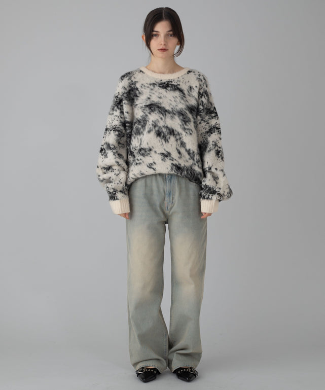 デニム淡加工 モデル：162cm M着用