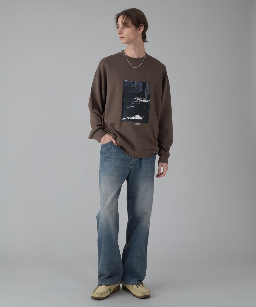 デニム中濃加工 モデル：178cm L着用