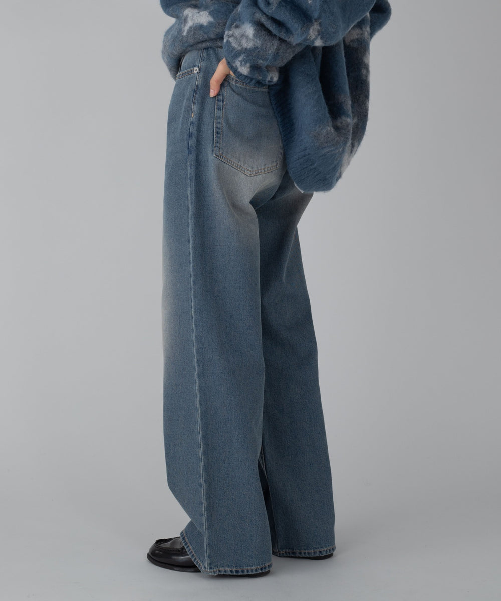 デニム中濃加工 モデル：178cm L着用