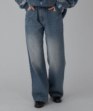 デニム中濃加工 モデル：178cm L着用