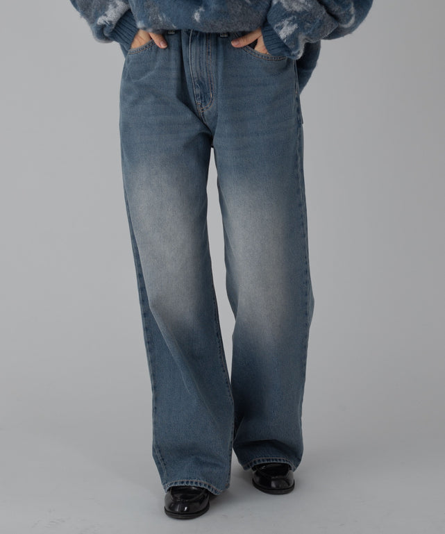 デニム中濃加工 モデル：178cm L着用