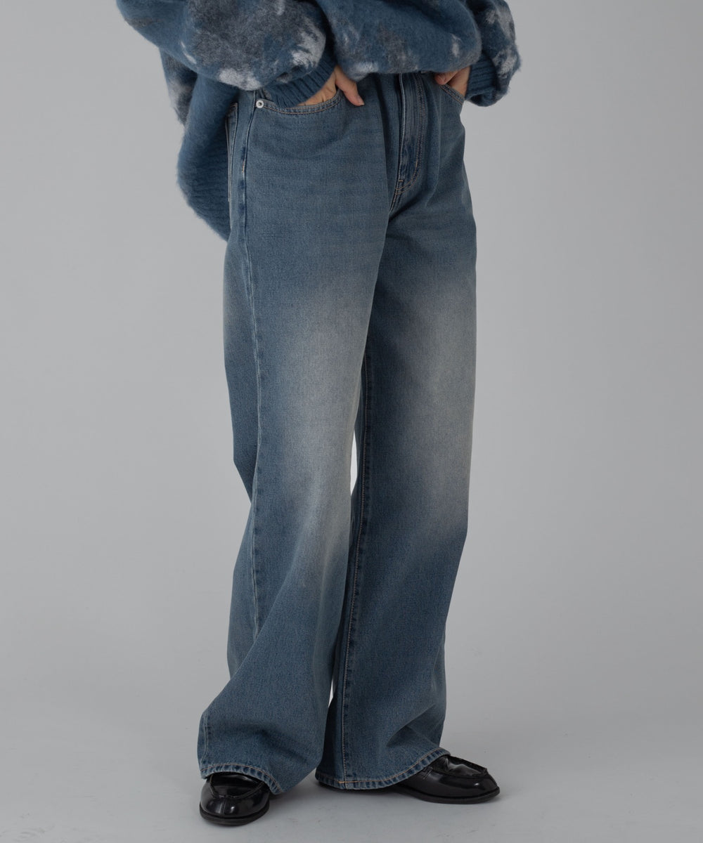 デニム中濃加工 モデル：178cm L着用
