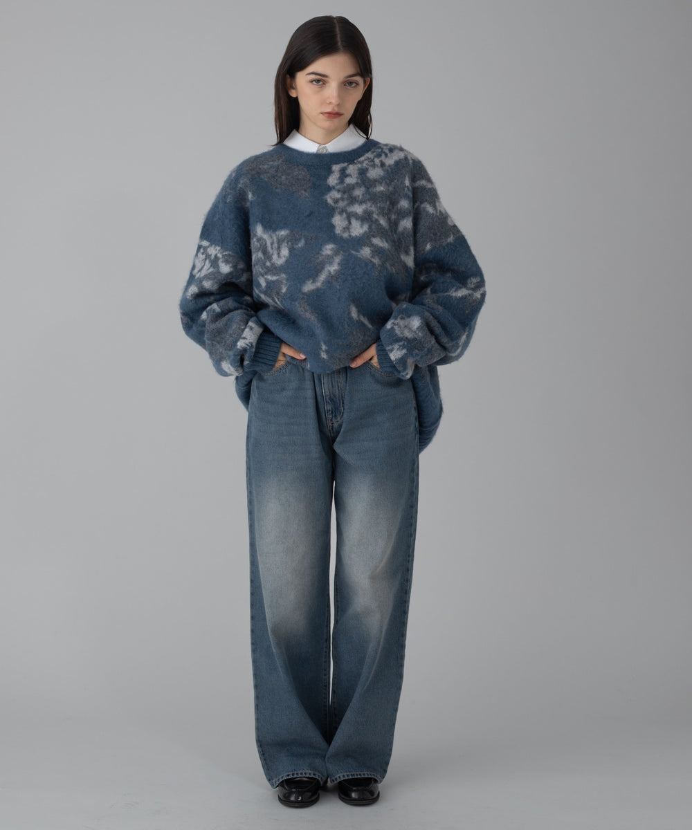 デニム中濃加工 モデル：162cm M着用