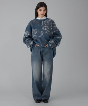 デニム中濃加工 モデル：162cm M着用