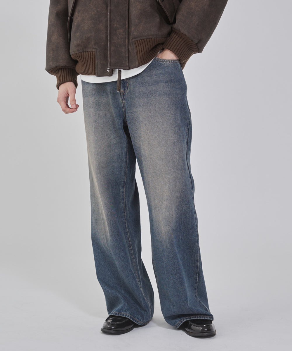 デニム中濃加工 モデル：178cm L着用