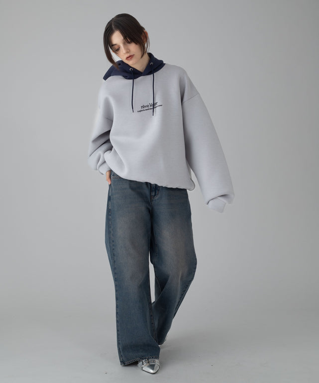 デニム中濃加工 モデル：162cm M着用