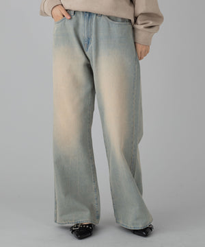 デニム淡加工 モデル：162cm M着用