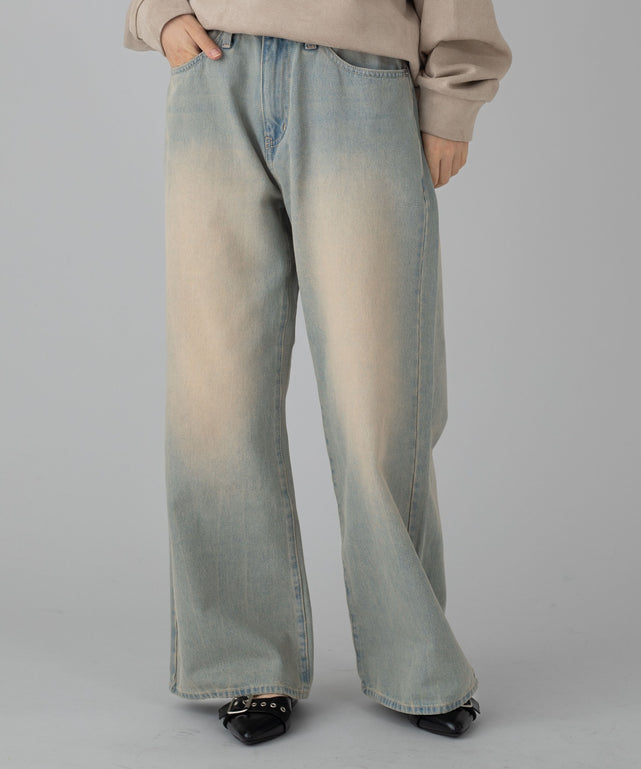 デニム淡加工 モデル：162cm M着用