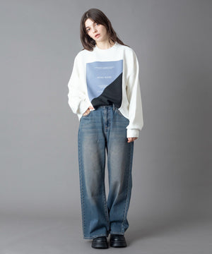 デニム中濃 モデル：162cm M着用