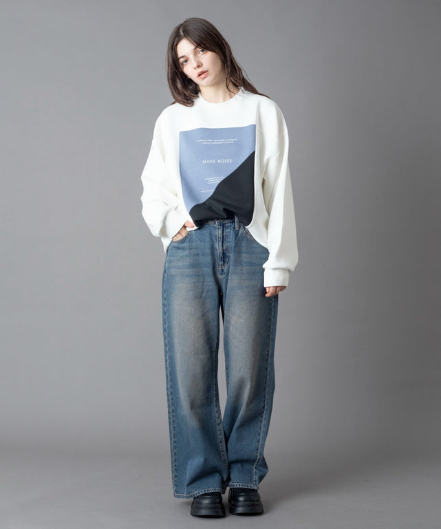 デニム中濃 モデル：162cm M着用