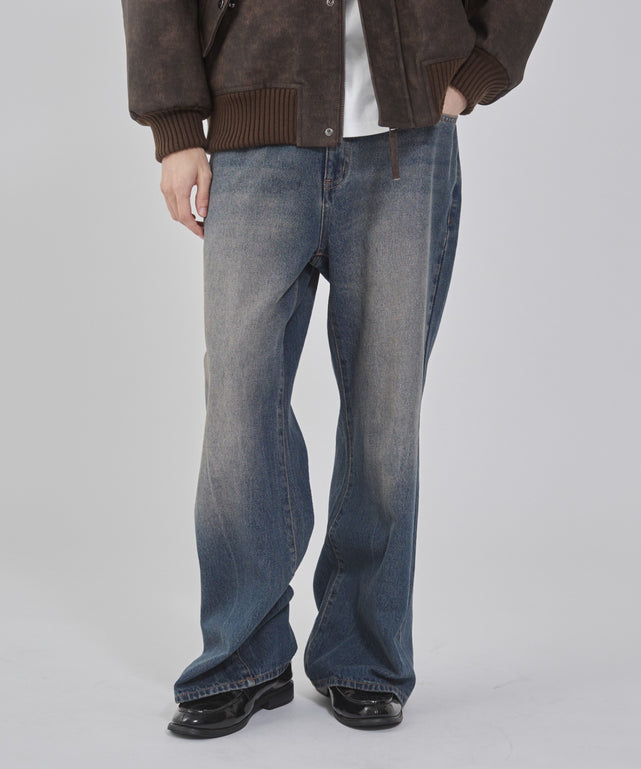 デニム中濃加工 モデル：178cm L着用