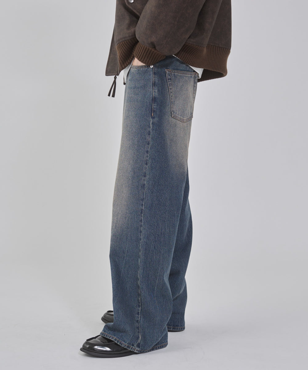 デニム中濃加工 モデル：178cm L着用