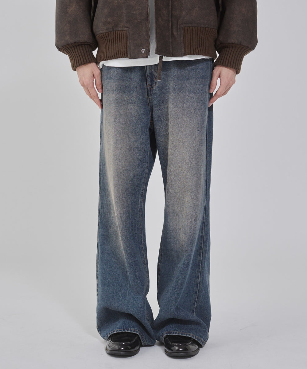 デニム中濃加工 モデル：178cm L着用