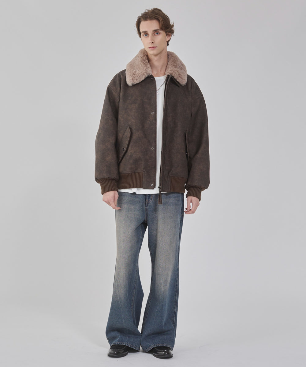 デニム中濃加工 モデル：178cm L着用