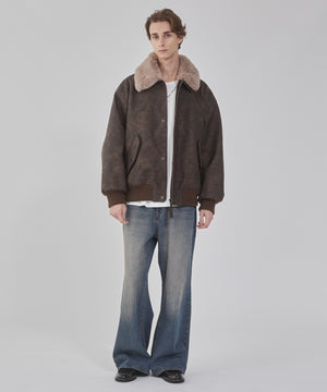 デニム中濃加工 モデル：178cm L着用