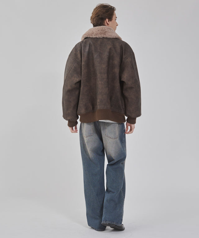 デニム中濃加工 モデル：178cm L着用