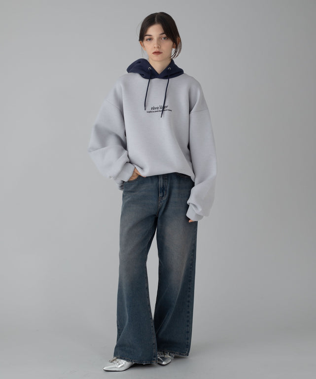 デニム中濃加工 モデル：162cm M着用