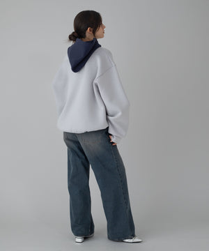 デニム中濃加工 モデル：162cm M着用