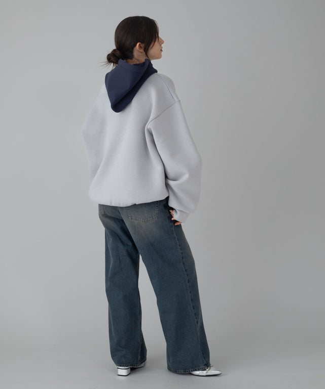 デニム中濃加工 モデル：162cm M着用